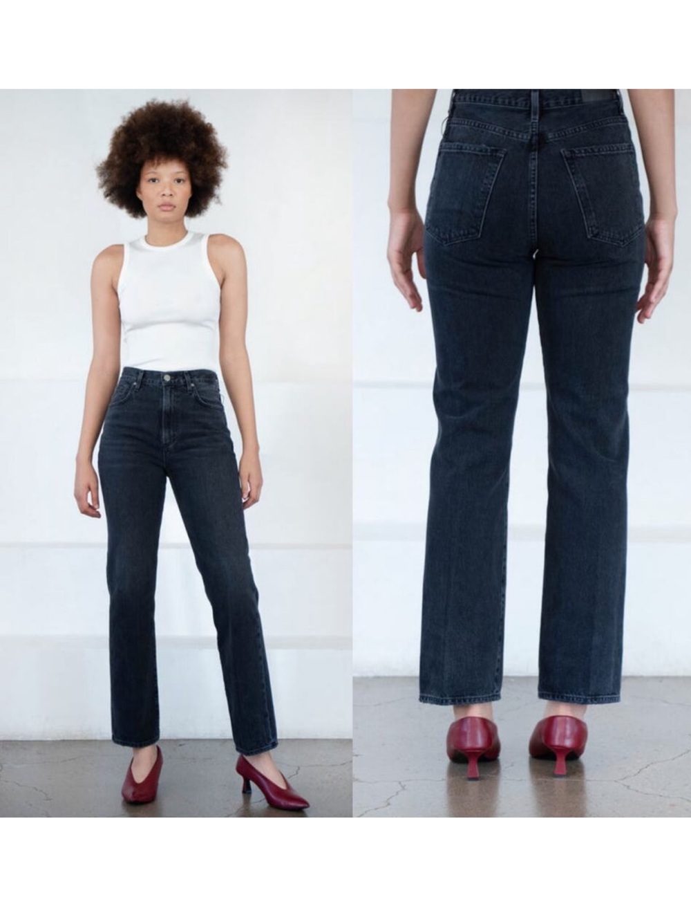 Goldsign Jean Martin Ultra High Rise Studio Black size 28 $297
Straight Leg Jean